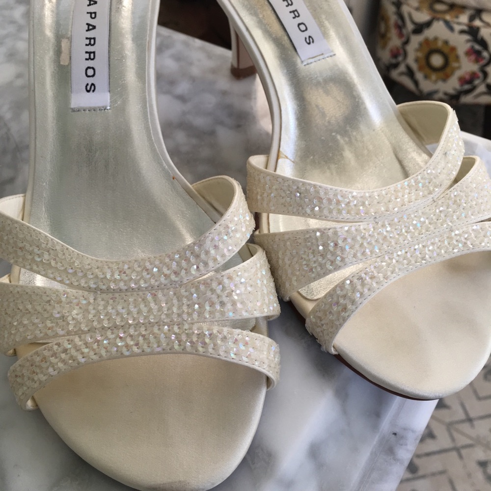 Caparros sparkle kitten heels